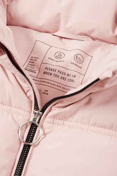 Kinder Mädchen - Steppweste - wasserabweisend - rosa