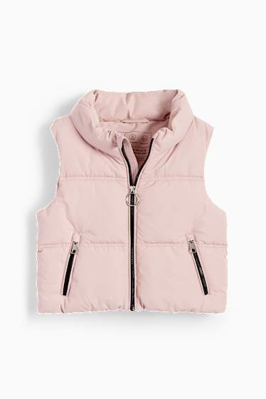 Kinder Mädchen - Steppweste - wasserabweisend - rosa