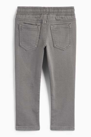 Kinder Jungen - Slim Jeans - Thermojeans - dunkelgrau