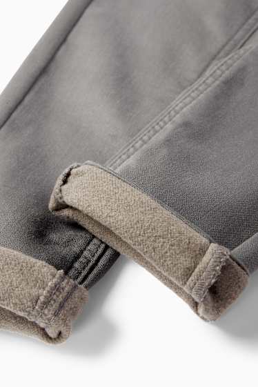 Kinder Jungen - Slim Jeans - Thermojeans - dunkelgrau