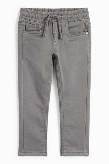 Kinder Jungen - Slim Jeans - Thermojeans - dunkelgrau