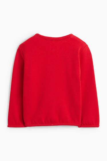 Baby Girls - Rudolph - baby Christmas sweatshirt - dark red