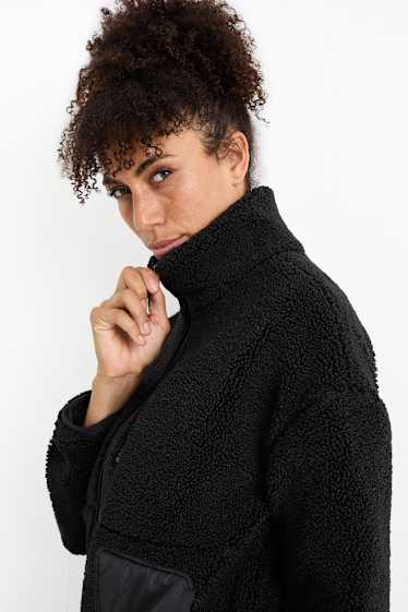 Dona - Jaqueta polar del pèl sintètic - negre