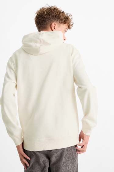 Kinderen: jongens - Set van 2 - graffiti - hoodie - crème wit