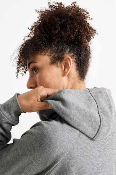 Damen - Funktions-Sweatjacke mit Kapuze - grau