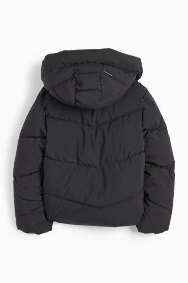 Bambine - Giacca trapuntata con cappuccio - idrorepellente - nero