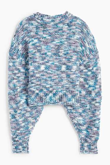 Dona - Jersei crop - estructurat - blau