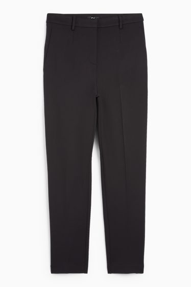Femmes - Pantalon de bureau - mid waist - slim fit - noir