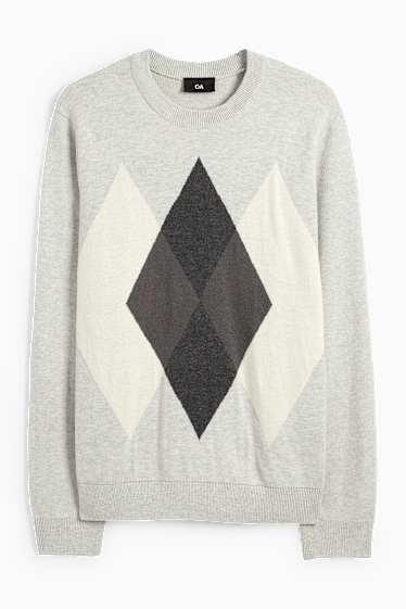 Hommes - Pull - gris clair