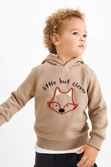 Kinderen: jongens - Vos - hoodie - beige