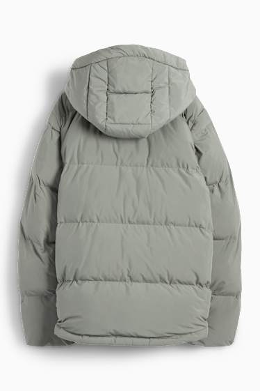Dona - Jaqueta embuatada amb caputxa - impermeable - gris