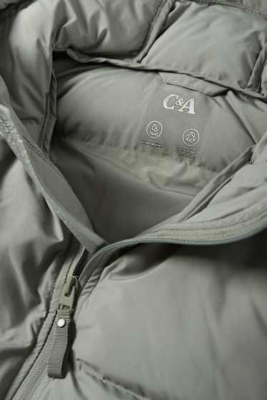 Dona - Jaqueta embuatada amb caputxa - impermeable - gris