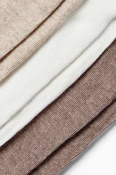 Enfants filles - Lot de 3 paires - collants - crème