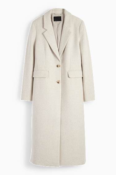 Dames - Mantel - licht beige