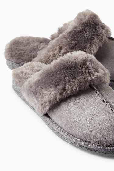 Dona - Sabatilles de casa - pell girada sintètica - gris