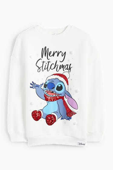 Children Girls - Lilo & Stitch - Christmas sweatshirt - cremewhite