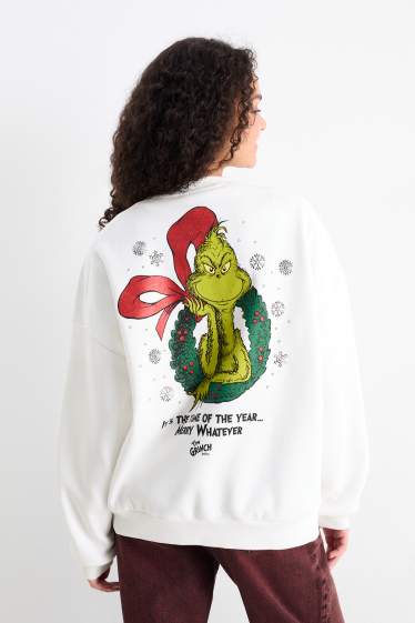 Damen - Sweatshirt - Der Grinch - cremeweiss