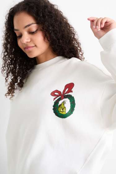 Damen - Sweatshirt - Der Grinch - cremeweiss