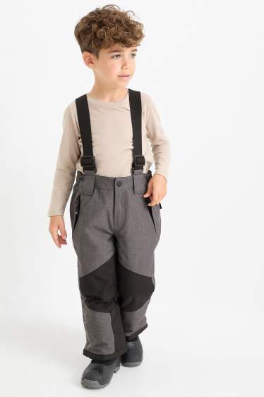 Kinder Jungen - Skihose - wasserdicht - dunkelgrau
