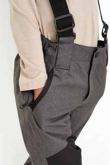 Kinder Jungen - Skihose - wasserdicht - dunkelgrau