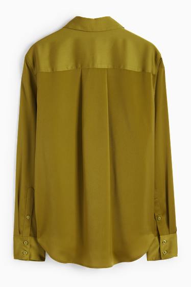 Mujer - Blusa de raso - verde