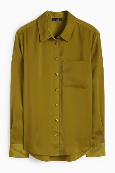 Mujer - Blusa de raso - verde