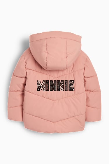 Bambine - Minnie - giacca trapuntata con cappuccio - rosa scuro