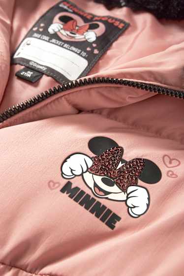 Bambine - Minnie - giacca trapuntata con cappuccio - rosa scuro