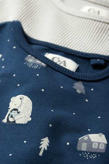 Bébés garçons - Lot de 2 - ours polaires - pyjamas bébé - 4 pièces - bleu foncé