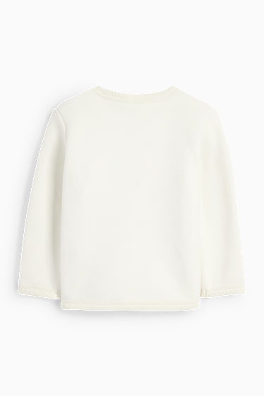 Baby: jongens - IJsbeer - babytruitje van fleece - crème wit