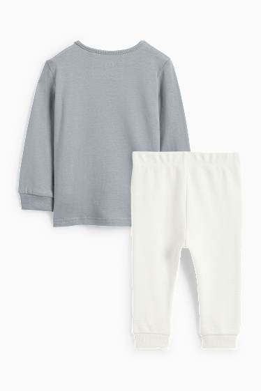 Bébés garçons - Ours polaire et pingouin - pyjama bébé - 2 pièces - bleu / blanc