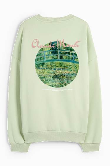 Dames - Sweatshirt - Claude Monet - lichtgroen