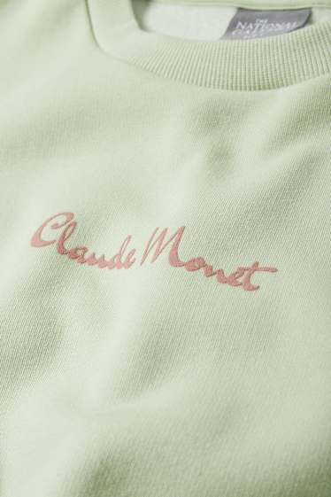 Dames - Sweatshirt - Claude Monet - lichtgroen