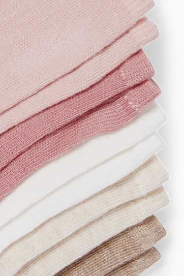 Bébés filles - Lot de 10 paires - chaussettes bébé - rose