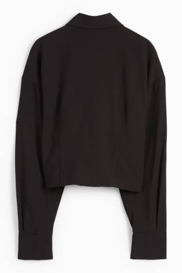 Damen - Bluse mit Kette - schwarz