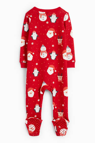 Bébés garçons - Père Noël et Rudolphe - pyjama de Noël pour bébé - rouge foncé