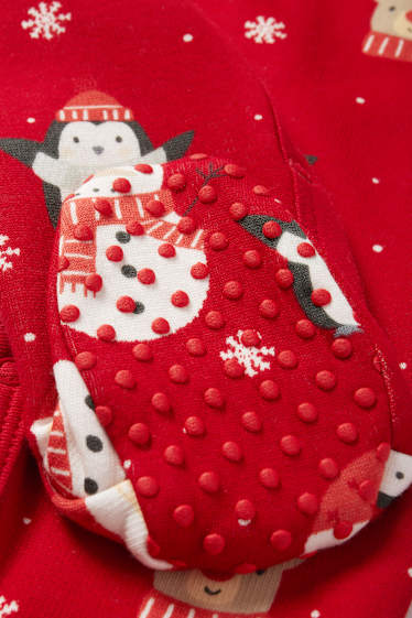 Bébés garçons - Père Noël et Rudolphe - pyjama de Noël pour bébé - rouge foncé
