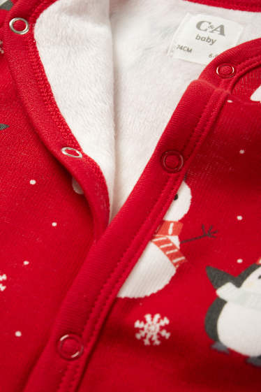 Bébés garçons - Père Noël et Rudolphe - pyjama de Noël pour bébé - rouge foncé
