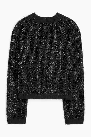 Damen - Strickjacke - schwarz