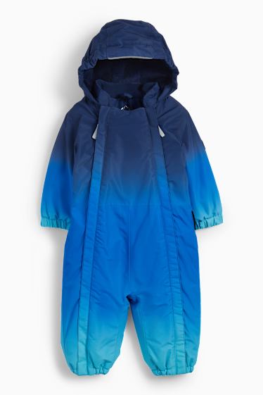 Baby Jungen - Baby-Schneeanzug mit Kapuze - wasserdicht - dunkelblau