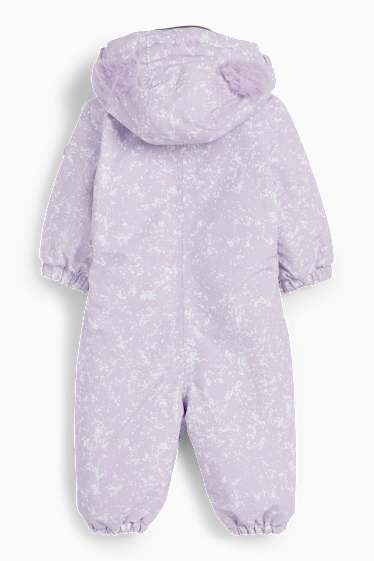 Nadó nena - Granota per a la neu per a nadó amb caputxa - impermeable - amb motiu - violeta clar