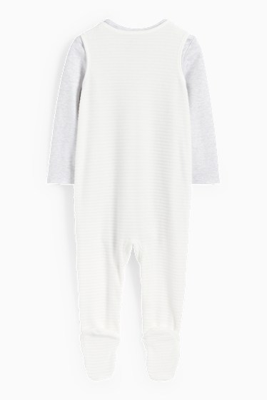 Unisex - Eisbär - Strampler-Set - 2 teilig - hellgrau