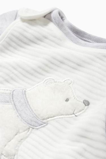 Unisex - Eisbär - Strampler-Set - 2 teilig - hellgrau