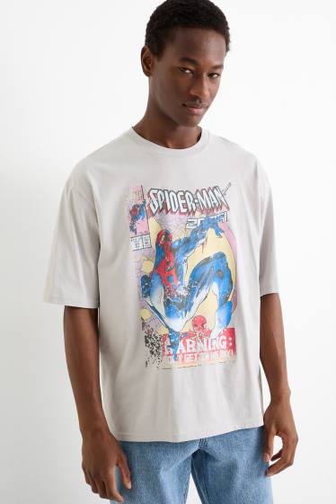 Men - Oversized T-shirt - Spider-Man - light gray