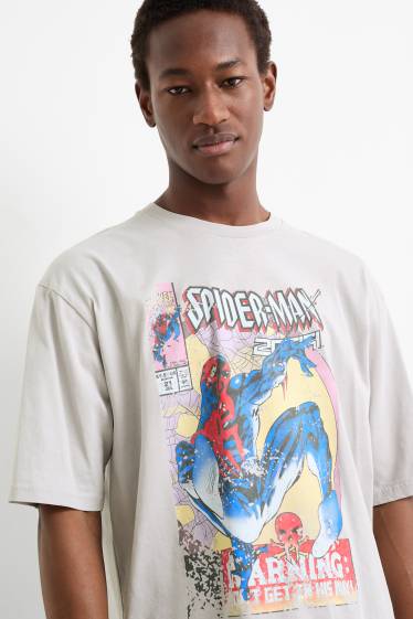 Men - Oversized T-shirt - Spider-Man - light gray