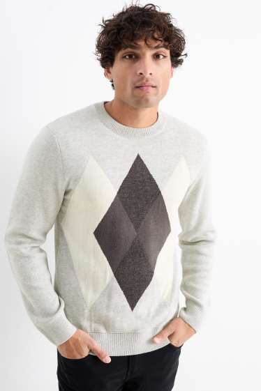 Hommes - Pull - gris clair
