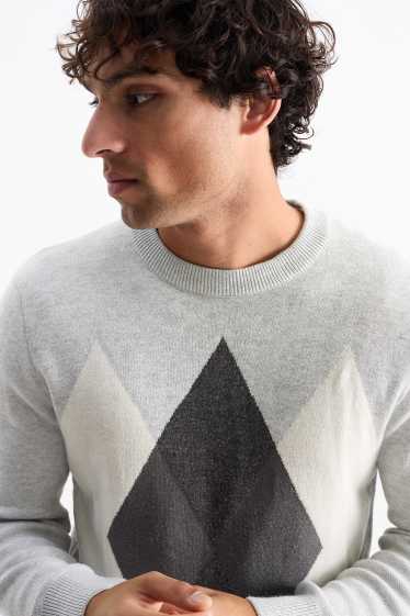 Hommes - Pull - gris clair