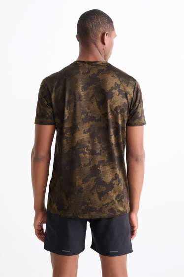 Herren - Funktions-Shirt - gemustert - dunkelbraun