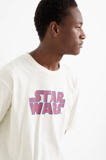 Hommes - T-shirt - Star Wars - blanc crème