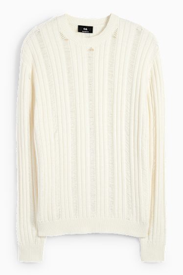 Mężczyźni - Sweter - beżowy